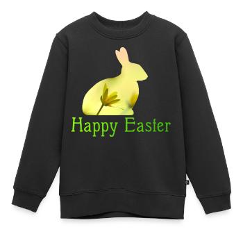 Joyeuses Pâques - Sweat Premium enfant bio - noir - Devant - AI Model Kid Female (0cm)