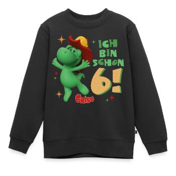 Grisu Der Kleine Drache Geburtstagsdesign 6 Jahre - Kinder Premium Organic Sweatshirt - Schwarz - Vorne - AI Model Kid Female (0cm)