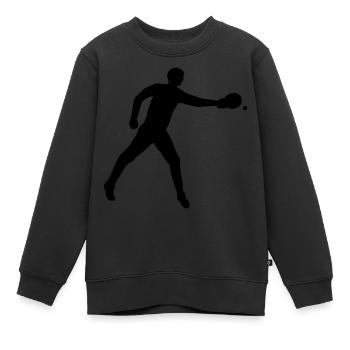Tischtennisspieler Schlag mit Links - Kinder Premium Organic Sweatshirt - Schwarz - Vorne - AI Model Kid Female (0cm)