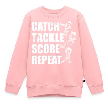 Lacrosse Spiel - Kinder Premium Organic Sweatshirt - Rosa - Vorne - AI Model Kid Female (0cm)