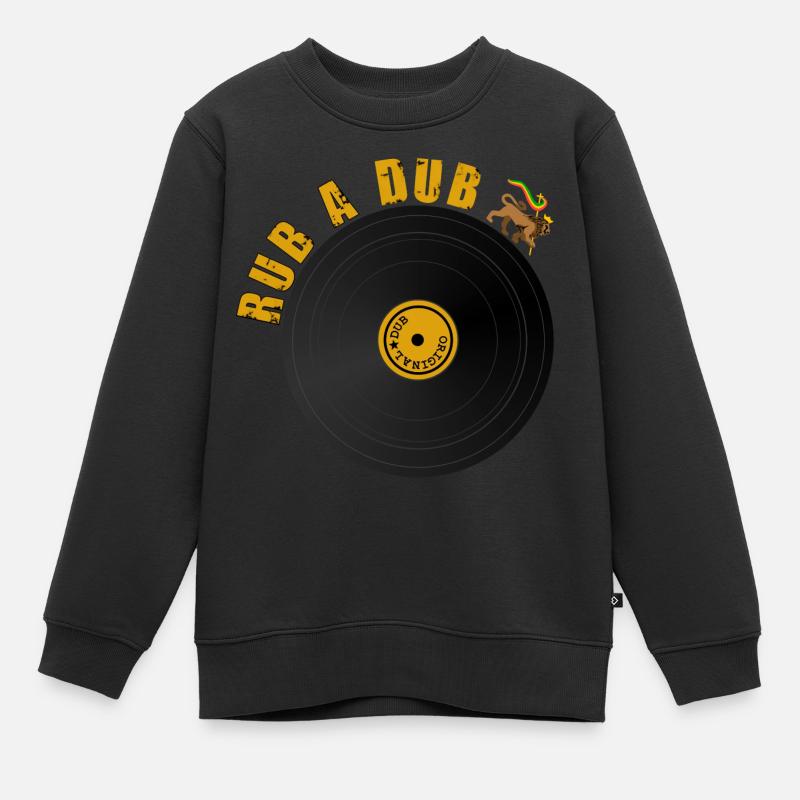 Roots Dub Reggae - Sweat Premium enfant bio - noir
