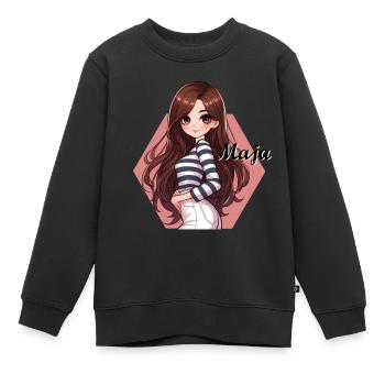 Maja - die Mutige - Kinder Premium Organic Sweatshirt - Schwarz - Vorne - AI Model Kid Female (0cm)