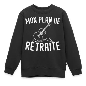 My Guitar Retirement Plan - Guitar Gift - Kids Premium Organic Sweatshirt - black - Front - AI Model Kid Female (0cm)