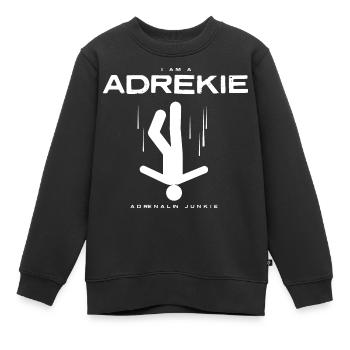 Funny Logo - New Words - weiss - Kinder Premium Organic Sweatshirt - Schwarz - Vorne - AI Model Kid Female (0cm)