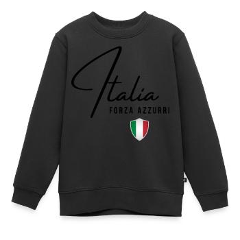 Drapeau italien, fierté italienne - Sweat Premium enfant bio - noir - Devant - AI Model Kid Female (0cm)
