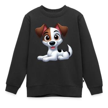 Jack Russel 2 - Kinder Premium Organic Sweatshirt - Schwarz - Vorne - AI Model Kid Female (0cm)
