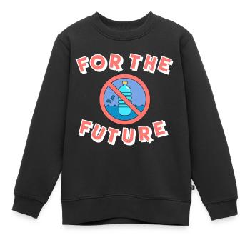 Conservation de la nature Plastique Changement climatique - Sweat Premium enfant bio - noir - Devant - AI Model Kid Female (0cm)