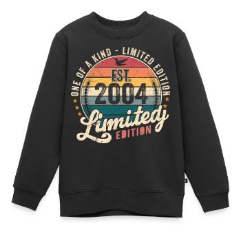 Geburtstagsgeschenk 2004 Jahrgang 2004 Retro 2004 - Kinder Premium Organic Sweatshirt - Schwarz - Vorne - AI Model Kid Female (0cm)