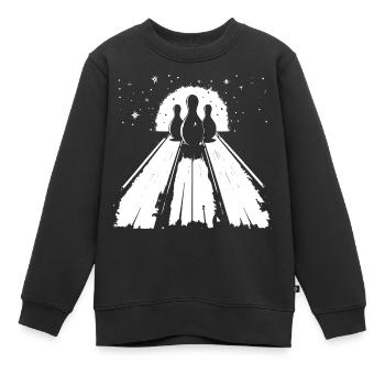 Bowling - Kinder Premium Organic Sweatshirt - Schwarz - Vorne - AI Model Kid Female (0cm)