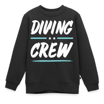Diving Crew - Kinder Premium Organic Sweatshirt - Schwarz - Vorne - AI Model Kid Female (0cm)