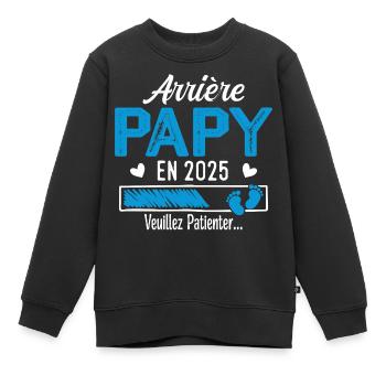 Ur-Opa im Jahr 2025 Geschenk Zukunft Opa - Kinder Premium Organic Sweatshirt - Schwarz - Vorne - AI Model Kid Female (0cm)