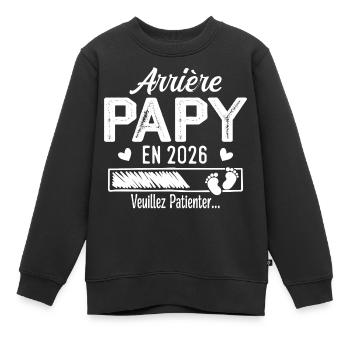 Ur-Opa im Jahr 2026 Geschenk Zukunft Opa - Kinder Premium Organic Sweatshirt - Schwarz - Vorne - AI Model Kid Female (0cm)