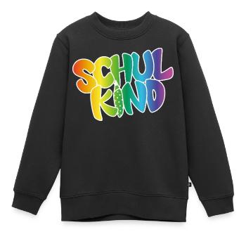 Schulkind Regenbogenfarben - Kinder Premium Organic Sweatshirt - Schwarz - Vorne - AI Model Kid Female (0cm)