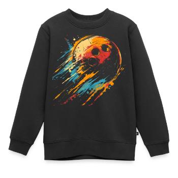 90er Bowlingkugel - Kinder Premium Organic Sweatshirt - Schwarz - Vorne - AI Model Kid Female (0cm)