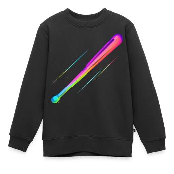 Batte de baseball Steamwave - Sweat Premium enfant bio - noir - Devant - AI Model Kid Female (0cm)