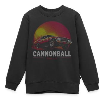 Muscle Car de Halftone Rallye Cannonball - Sweat Premium enfant bio - noir - Devant - AI Model Kid Female (0cm)