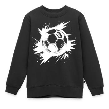 Fußball Streetart - Kinder Premium Organic Sweatshirt - Schwarz - Vorne - AI Model Kid Female (0cm)