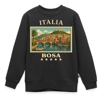 Italien Bosa Vintage Reisemarke - Kinder Premium Organic Sweatshirt - Schwarz - Vorne - AI Model Kid Female (0cm)