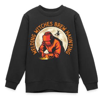 Welder Witch's Brew Spooky Sparks Hallowe - Kids Premium Organic Sweatshirt - black - Front - AI Model Kid Female (0cm)