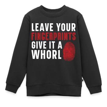 Laissez vos empreintes digitales Laissez un - Sweat Premium enfant bio - noir - Devant - AI Model Kid Female (0cm)