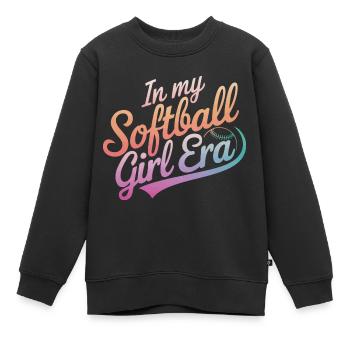 Softball Sport Softball Spieler - Kinder Premium Organic Sweatshirt - Schwarz - Vorne - AI Model Kid Female (0cm)