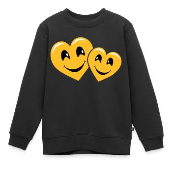 Herzende Herzen - Kinder Premium Organic Sweatshirt - Schwarz - Vorne - AI Model Kid Female (0cm)