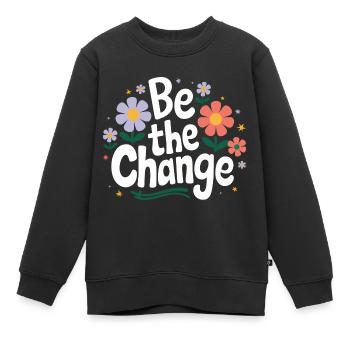 Altruisme Don désintéressé Donner d’école - Sweat Premium enfant bio - noir - Devant - AI Model Kid Female (0cm)