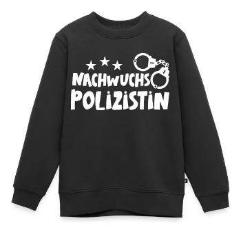 Nachwuchs Polizist Nachwuchs Polizistin Polizeiaut - Kinder Premium Organic Sweatshirt - Schwarz - Vorne - AI Model Kid Female (0cm)