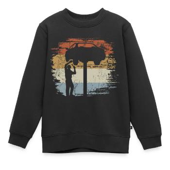 Mécanicien automobile - Atelier - Mécanicien - Sweat Premium enfant bio - noir - Devant - AI Model Kid Female (0cm)