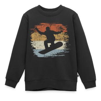 Snowboard, Halfpipe, Sports d’hiver, Ski - Sweat Premium enfant bio - noir - Devant - AI Model Kid Female (0cm)