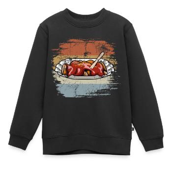Ein Leben ohne Currywurst ist möglich aber sinnlos - Kinder Premium Organic Sweatshirt - Schwarz - Vorne - AI Model Kid Female (0cm)
