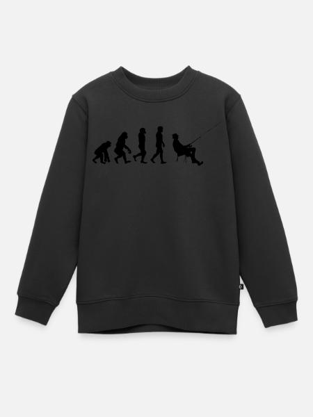 Evolution Pêcheur - Sweat Premium enfant bio - noir