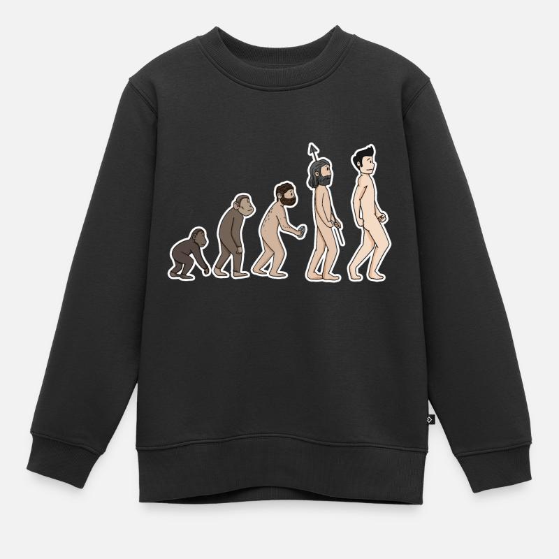 Evolution - Kinder Premium Organic Sweatshirt - Schwarz