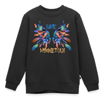 engelsflügel,flügel,angelwings,save winnetou - Kinder Premium Organic Sweatshirt - Schwarz - Vorne - AI Model Kid Female (0cm)