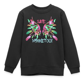 ailes d’ange, ailes, ailes d’ange, sauver winnetou - Sweat Premium enfant bio - noir - Devant - AI Model Kid Female (0cm)
