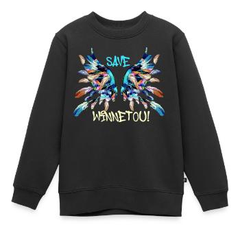 engelsflügel,flügel,angelwings,save winnetou - Kinder Premium Organic Sweatshirt - Schwarz - Vorne - AI Model Kid Female (0cm)