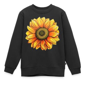 Tournesol - Sweat Premium enfant bio - noir - Devant - AI Model Kid Female (0cm)