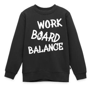 boarding, snowboarding - Kinder Premium Organic Sweatshirt - Schwarz - Vorne - AI Model Kid Female (0cm)