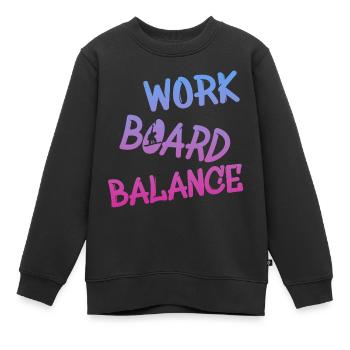 Work Board Balance - Kinder Premium Organic Sweatshirt - Schwarz - Vorne - AI Model Kid Female (0cm)