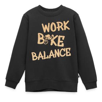 Work Bike Balance - Kinder Premium Organic Sweatshirt - Schwarz - Vorne - AI Model Kid Female (0cm)
