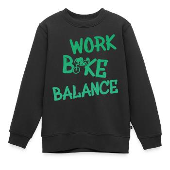 Biken - Kinder Premium Organic Sweatshirt - Schwarz - Vorne - AI Model Kid Female (0cm)