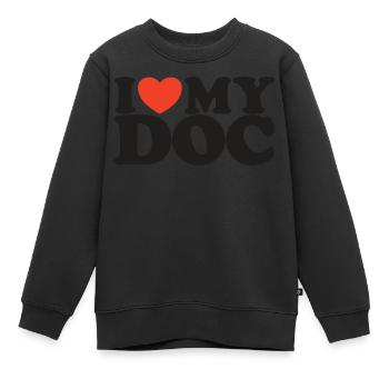 I love My doc Herz Shirt - Kinder Premium Organic Sweatshirt - Schwarz - Vorne - AI Model Kid Female (0cm)