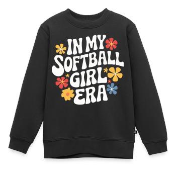 Softball Sport Softball Spieler - Kinder Premium Organic Sweatshirt - Schwarz - Vorne - AI Model Kid Female (0cm)