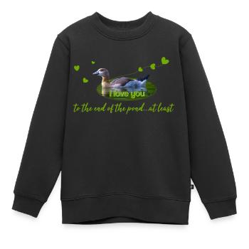 Je t’aime - Sweat Premium enfant bio - noir - Devant - AI Model Kid Female (0cm)