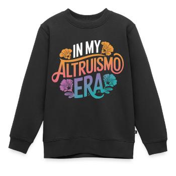 Altruisme Don désintéressé Donner d’école - Sweat Premium enfant bio - noir - Devant - AI Model Kid Female (0cm)