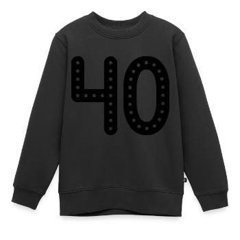 40 JAHRE. 40-jähriges JUBILÄUM. JUBILÄUM 40 JAHRE. 40 - Kinder Premium Organic Sweatshirt - Schwarz - Vorne - AI Model Kid Female (0cm)