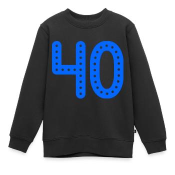 40 JAHRE. 40-jähriges JUBILÄUM. JUBILÄUM 40 JAHRE. 40 - Kinder Premium Organic Sweatshirt - Schwarz - Vorne - AI Model Kid Female (0cm)