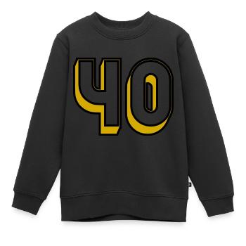 40 JAHRE. 40-jähriges Jubiläum. GEBURTSTAG 40 JAHRE. 40 - Kinder Premium Organic Sweatshirt - Schwarz - Vorne - AI Model Kid Female (0cm)