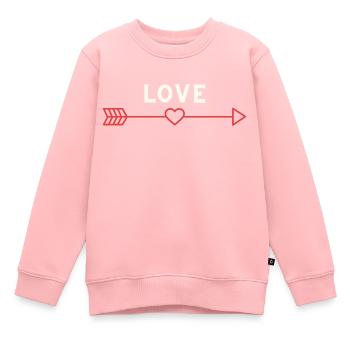 LIEBE - Kinder Premium Organic Sweatshirt - Rosa - Vorne - AI Model Kid Female (0cm)
