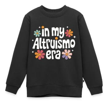 Altruisme Don désintéressé Donner d’école - Sweat Premium enfant bio - noir - Devant - AI Model Kid Female (0cm)